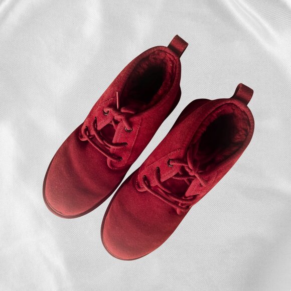 🔥 Red UGG Neumel Ankle Boots Men's 9/Women's 10.5 Like New! Sherpa Cozy - Picture 8 of 17